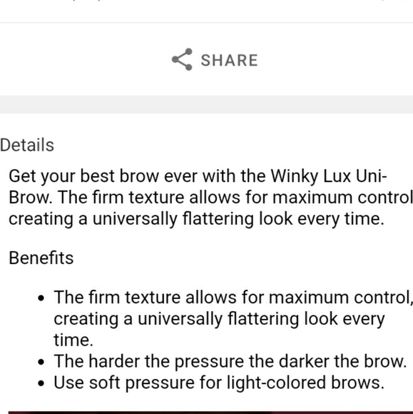 WINKY LUX UNI-BROW MINI PRECISION BROW PENCIL. - Picture 5 of 6